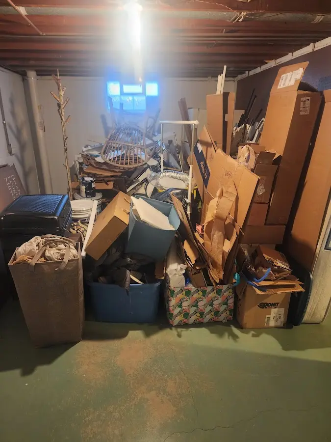 Roll-off dumpster container at job site for 20 Yard Dumpster Rental in Cullman